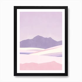 Pastel Lilac and Pink Landscape Art Print