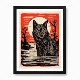 Kenai Peninsula Wolf Tarot Card 2 Art Print