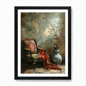 Chair And A Rug Art Print