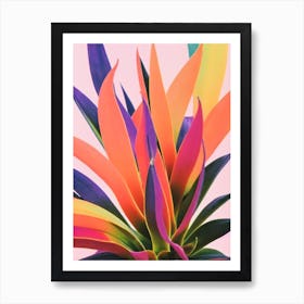 Aloe Vera 2 Colourful Illustration Plant Art Print