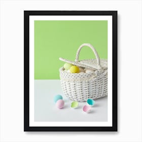 Easter Basket With Eggs 5 Art Print