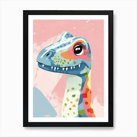 Colourful Dinosaur Suchomimus 3 Art Print
