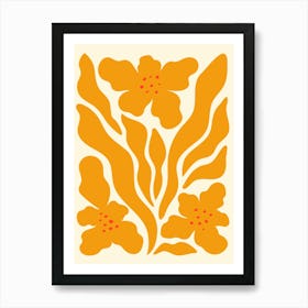 Orange Flowers 7 Art Print