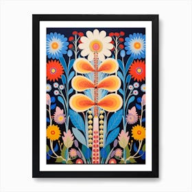 Flower Motif Painting Veronica Flower 1 Art Print