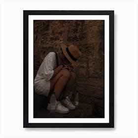 Girl In A Hat Art Print