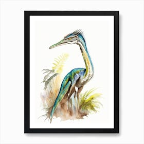 Coelophysis 1 Watercolour Dinosaur Art Print