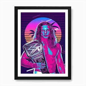 Matt Riddle 80s Retro Art Print