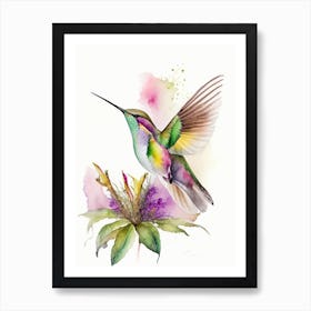 Costa S Hummingbird Cute Neon 1 Art Print