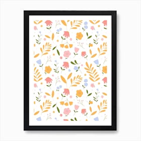 Bright Floral Pattern Art Print