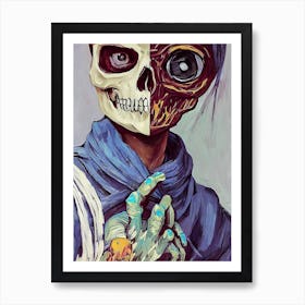Skeleton Face Art Print