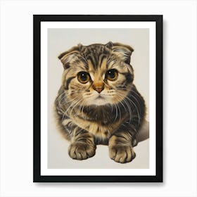 Scottish Fold Cat Painting 1 Art Print