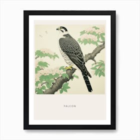 Ohara Koson Inspired Bird Painting Falcon 8 Poster Art Print