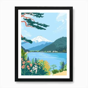 Hakone Japan 1 Colourful Illustration Art Print