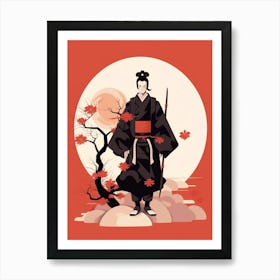 Japanese Samurai Illustration 22 Art Print