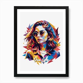 Dua Lipa 03 Portrait Music Icon Style WPAP Pop Art Poster