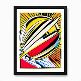 Saturn Bright Comic Space Art Print