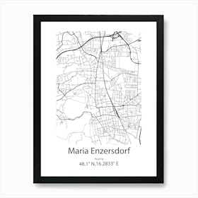 Maria Enzersdorf,Austria Minimalist Map Poster