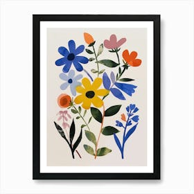 Painted Florals Lobelia 2 Art Print