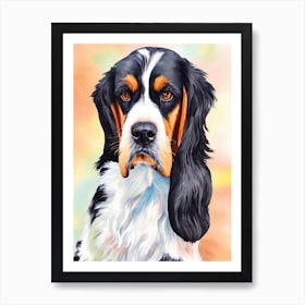 Grand Basset Griffon Vendeen Watercolour Dog Art Print
