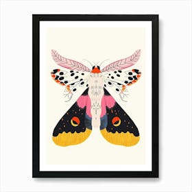 Colourful Insect Illustration Moth 8 Art Print