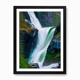 Stalheimskleiva Waterfall, Norway Nat Viga Style Art Print