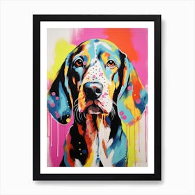 Basset Beagle Pop Art Paint Art Print