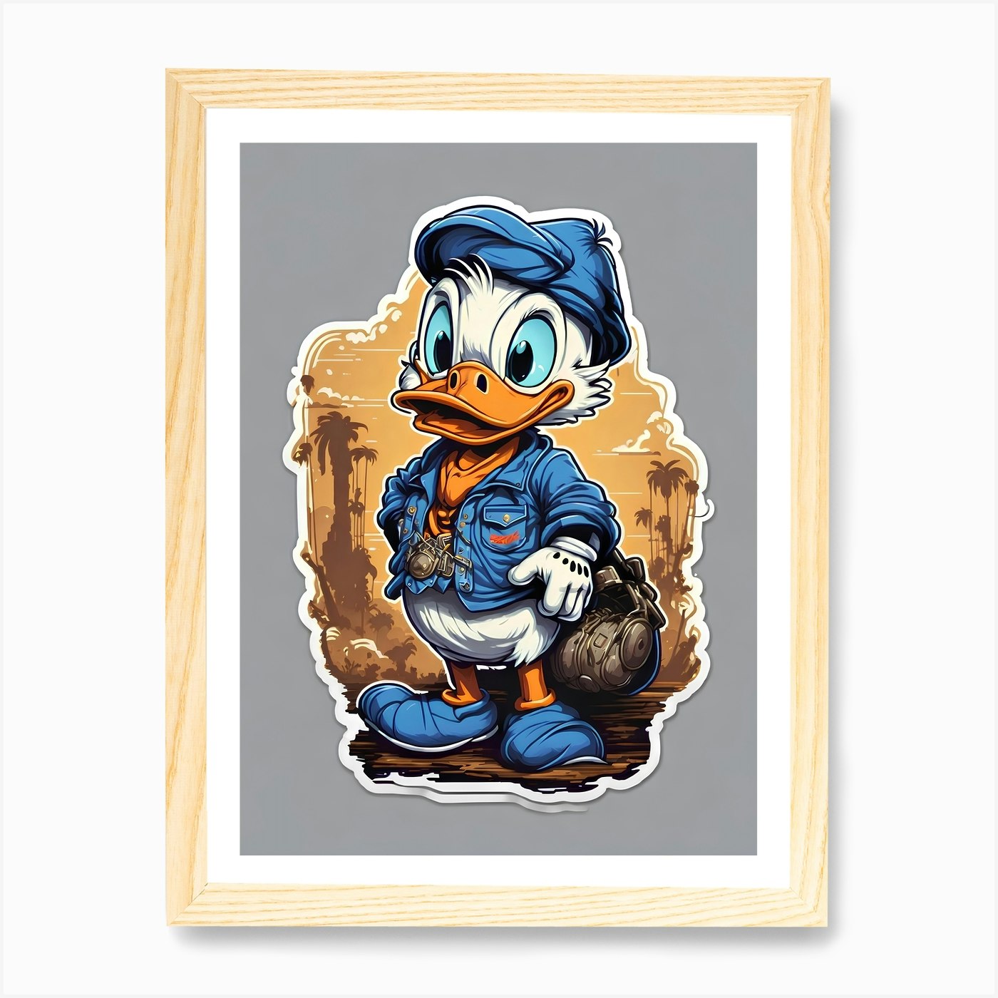 Donald Duck 4 Art Print Framed Wall Art Poster Canvas Print Picture - Picture 4 of 4