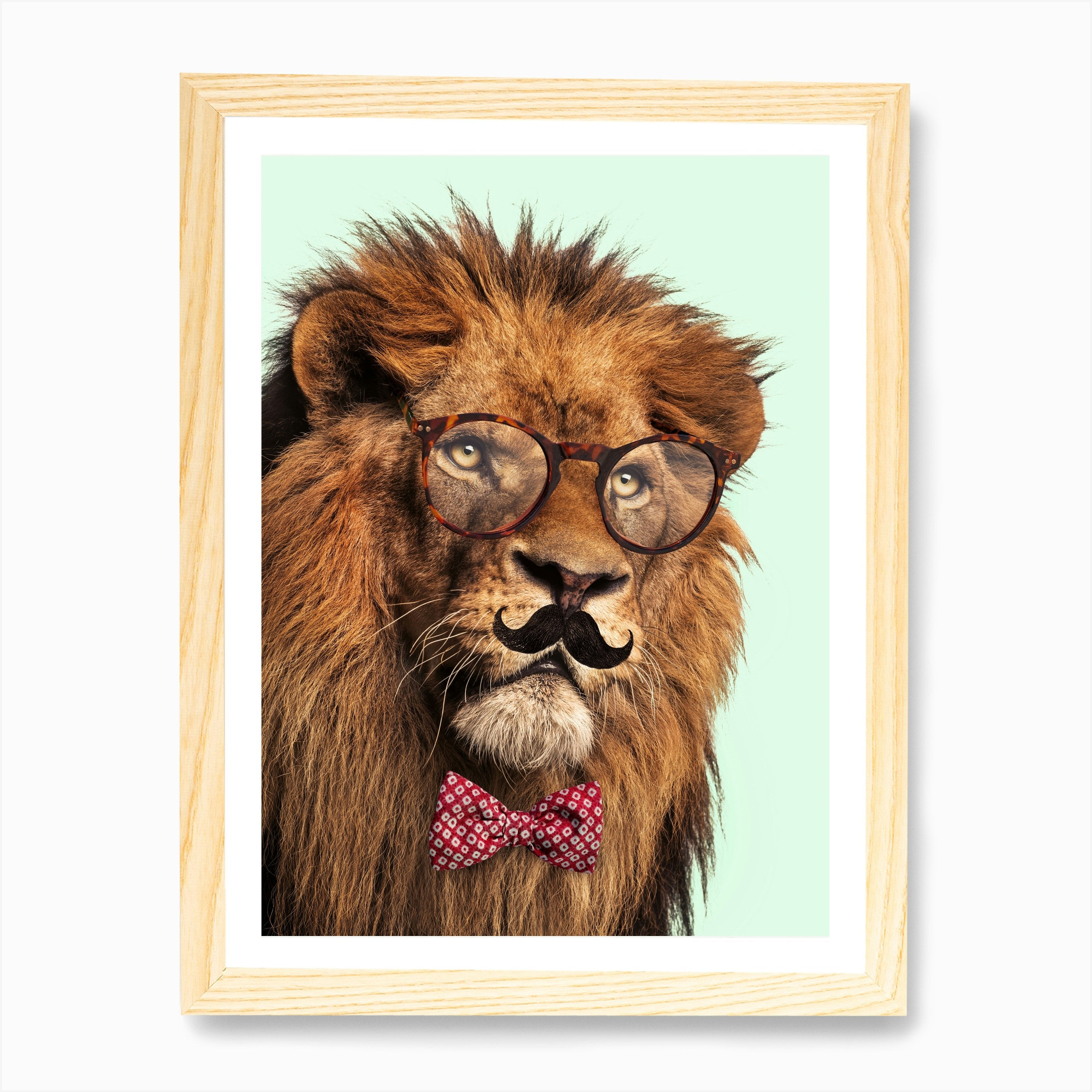 Moustache Lion Art Print By Jonas Loose Fy