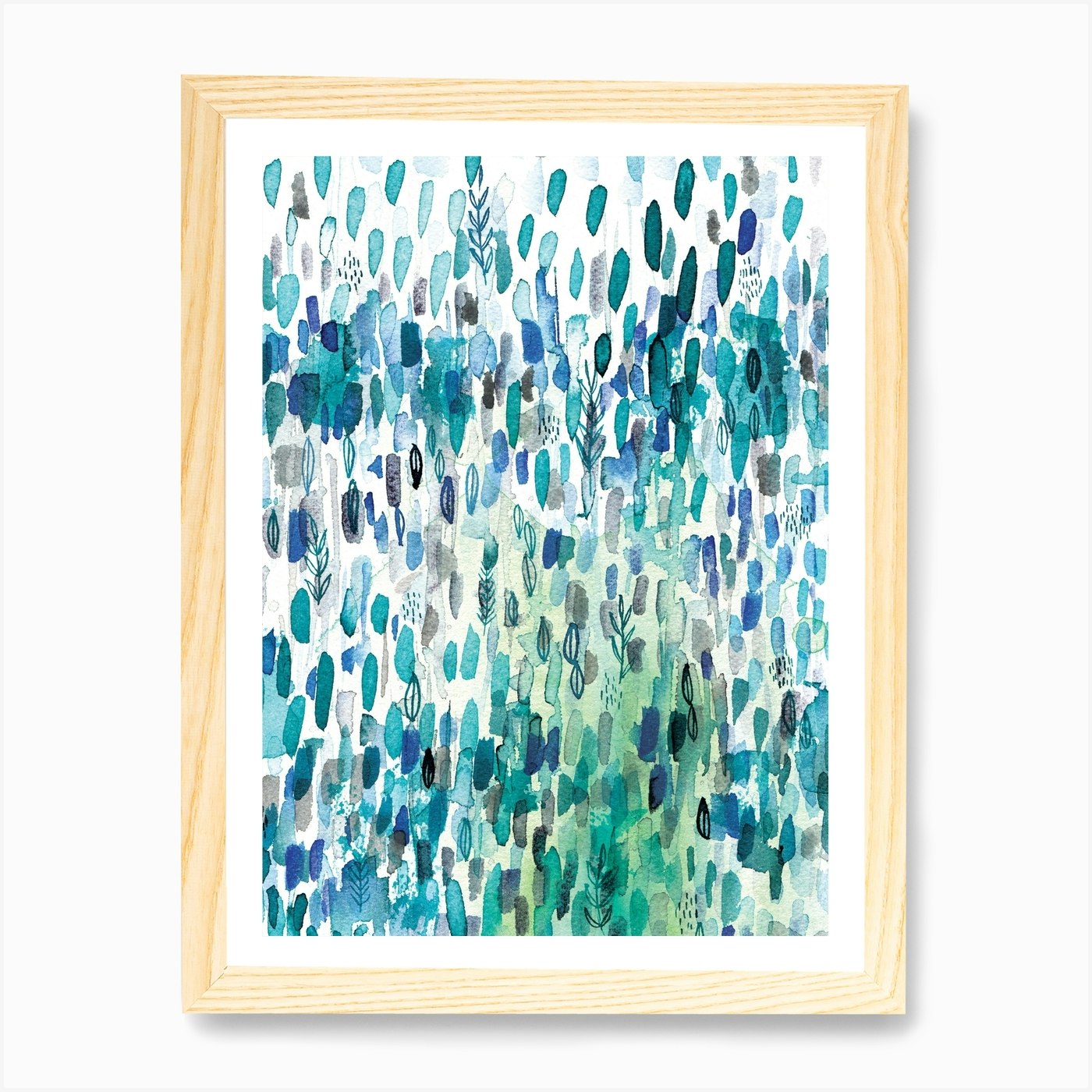 nature in blue number one art print by paula mills fy