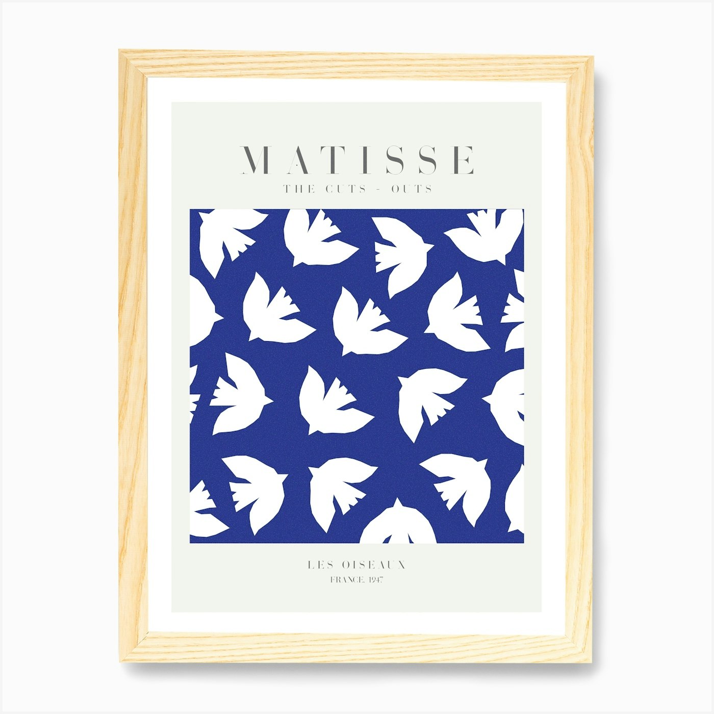 Birds On Blue Matisse Art Print Framed Wall Art Poster Canvas Print Picture - Picture 4 of 4