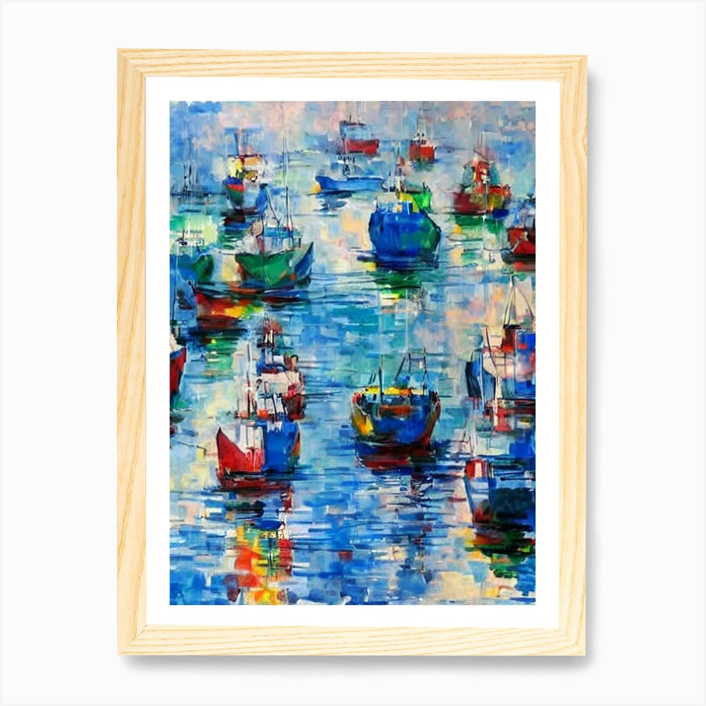 Port Of Chittagong Bangladesh Abstr Framed Wall Art Poster Canvas Print Picture - Picture 4 of 4