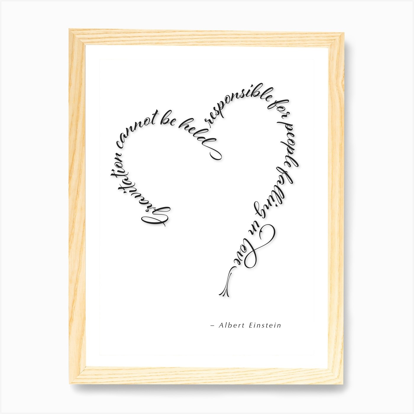 Einstein Love Quote Art Print Free Shipping Fy