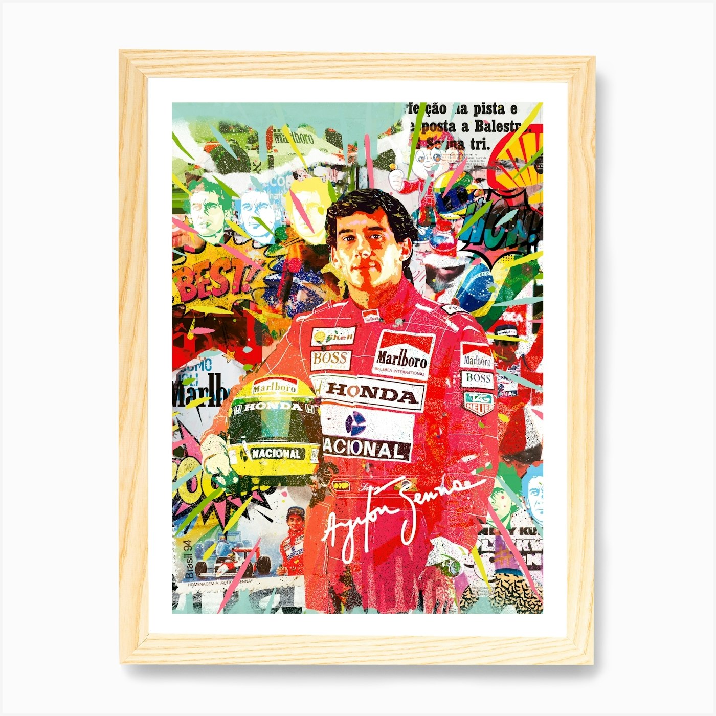 Senna do Brasil Art Print Framed Wall Art Poster Canvas Print Picture - Picture 4 of 4