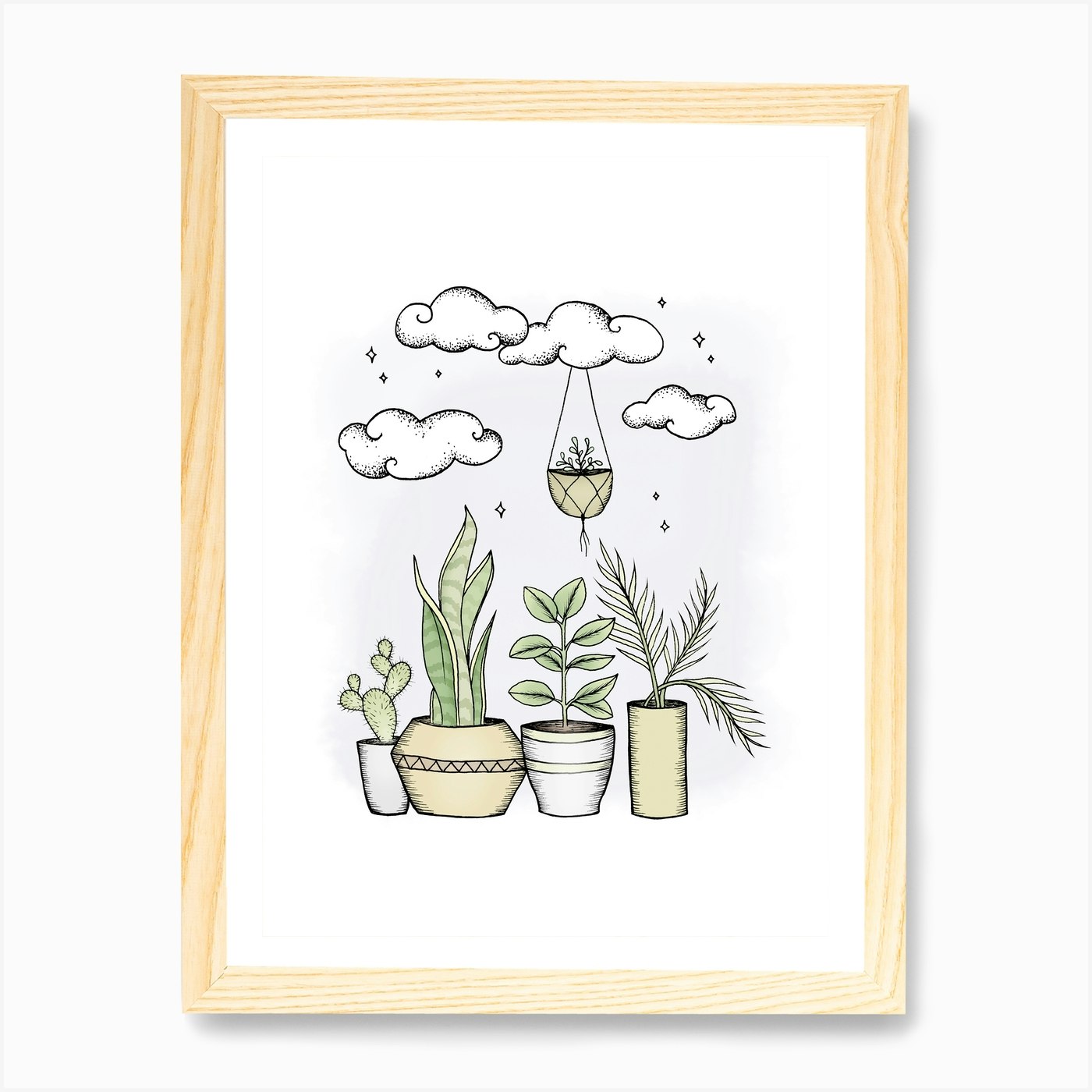 Never Enough Plants Art Print By Barlena Fy