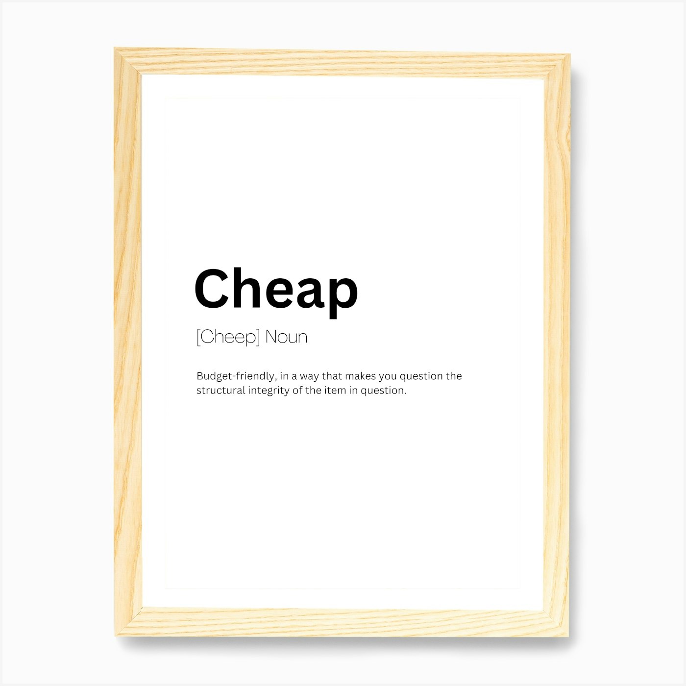 Cheap Definition Meaning Art Print Framed Wall Art Poster Canvas Print Picture