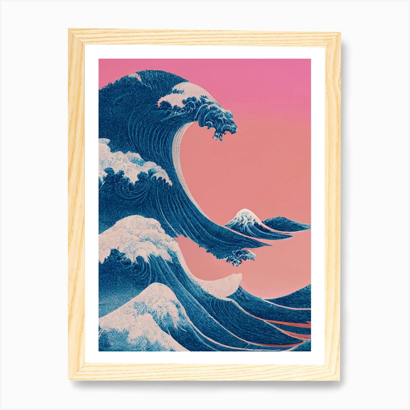 Blue Kanagawa Waves Japanese Anime Style UV Professional - Etsy