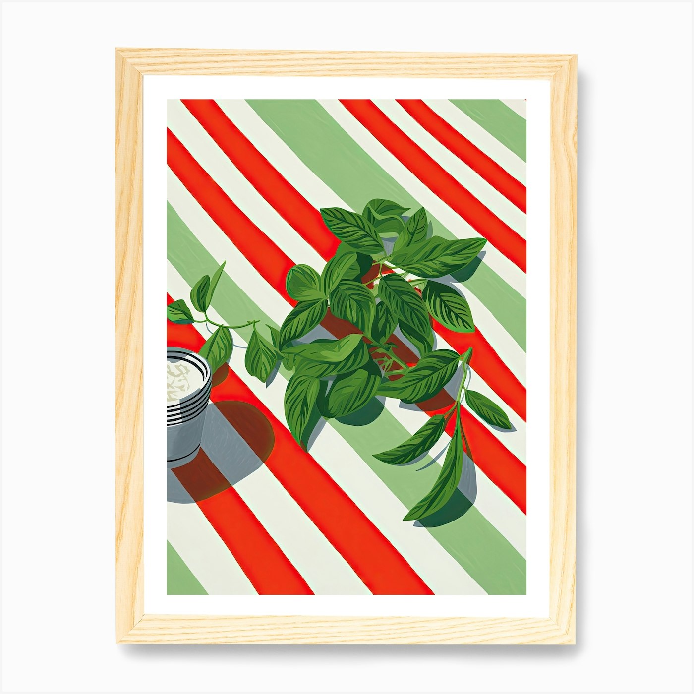 Basil Summer Illustration 9 Art Pri Framed Wall Art Poster Canvas Print Picture - Picture 4 of 4