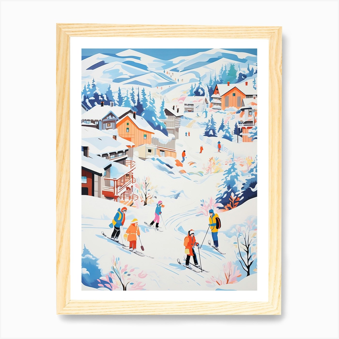 Póster arte de pared enmarcado Vail Mountain Resort Colorado Estados Unidos lienzo impresión imagen - Imagen 4 de 4