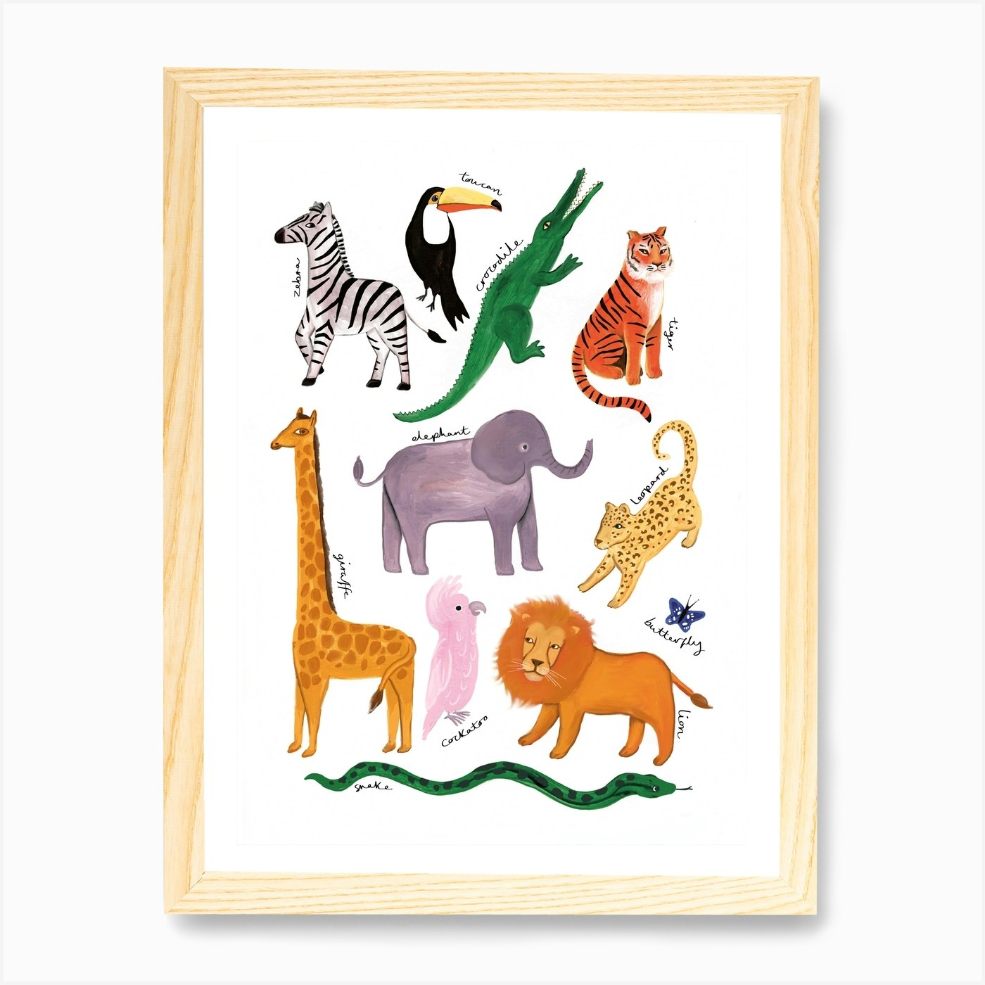 Safari Animals Art Print by Kid of the Village - Fy