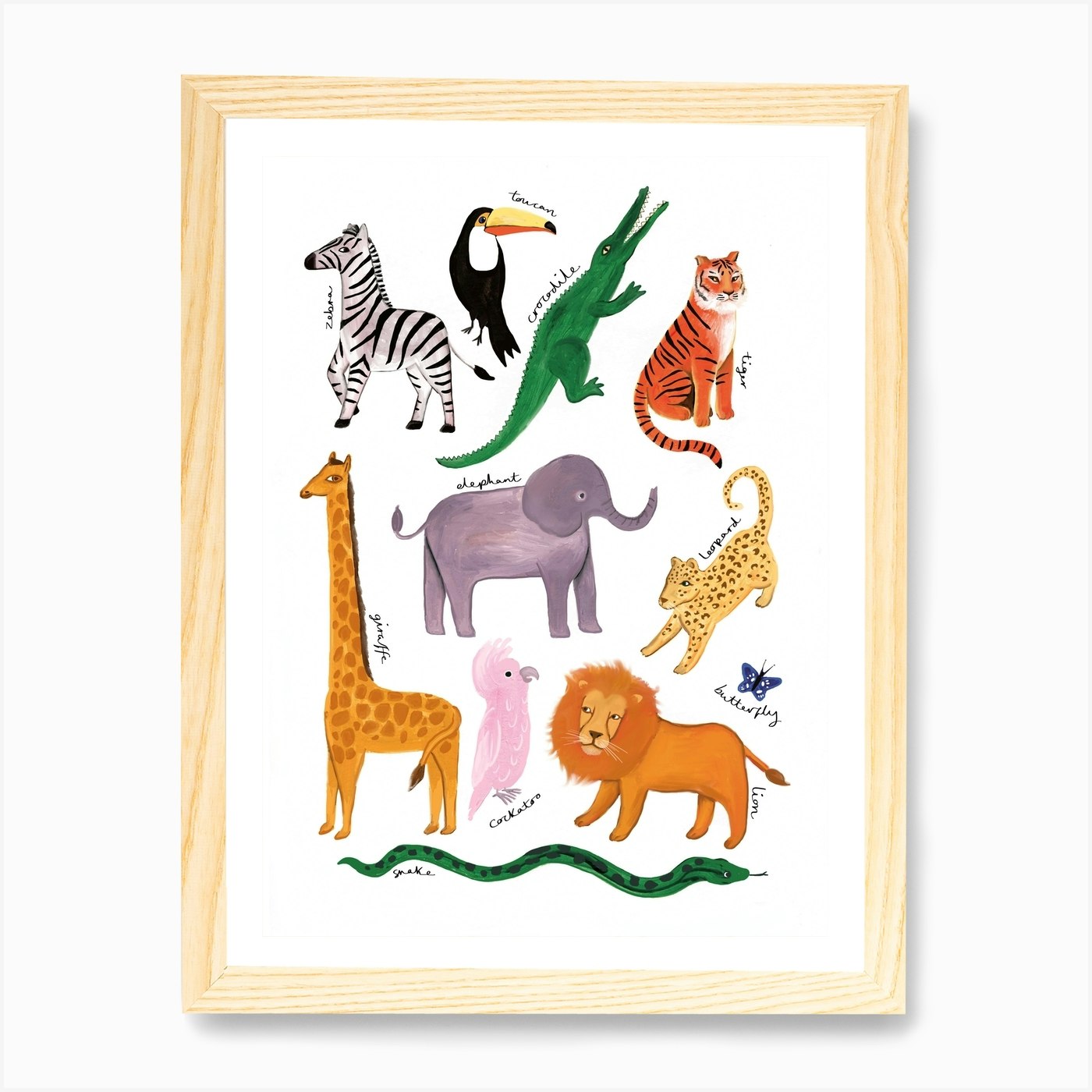 Safari Animals Art Print by Kid of the Village - Fy Safari Animals Art Print by Kid of the Village - Fy