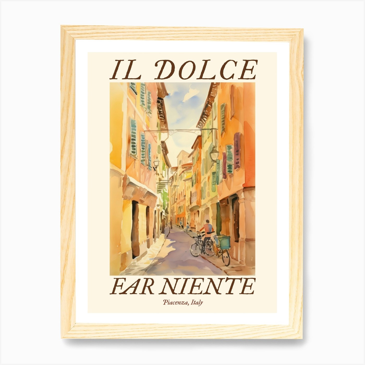 Il Dolce Far Niente Piacenza, Italy Framed Wall Art Poster Canvas Print Picture - 第 4/4 張圖片