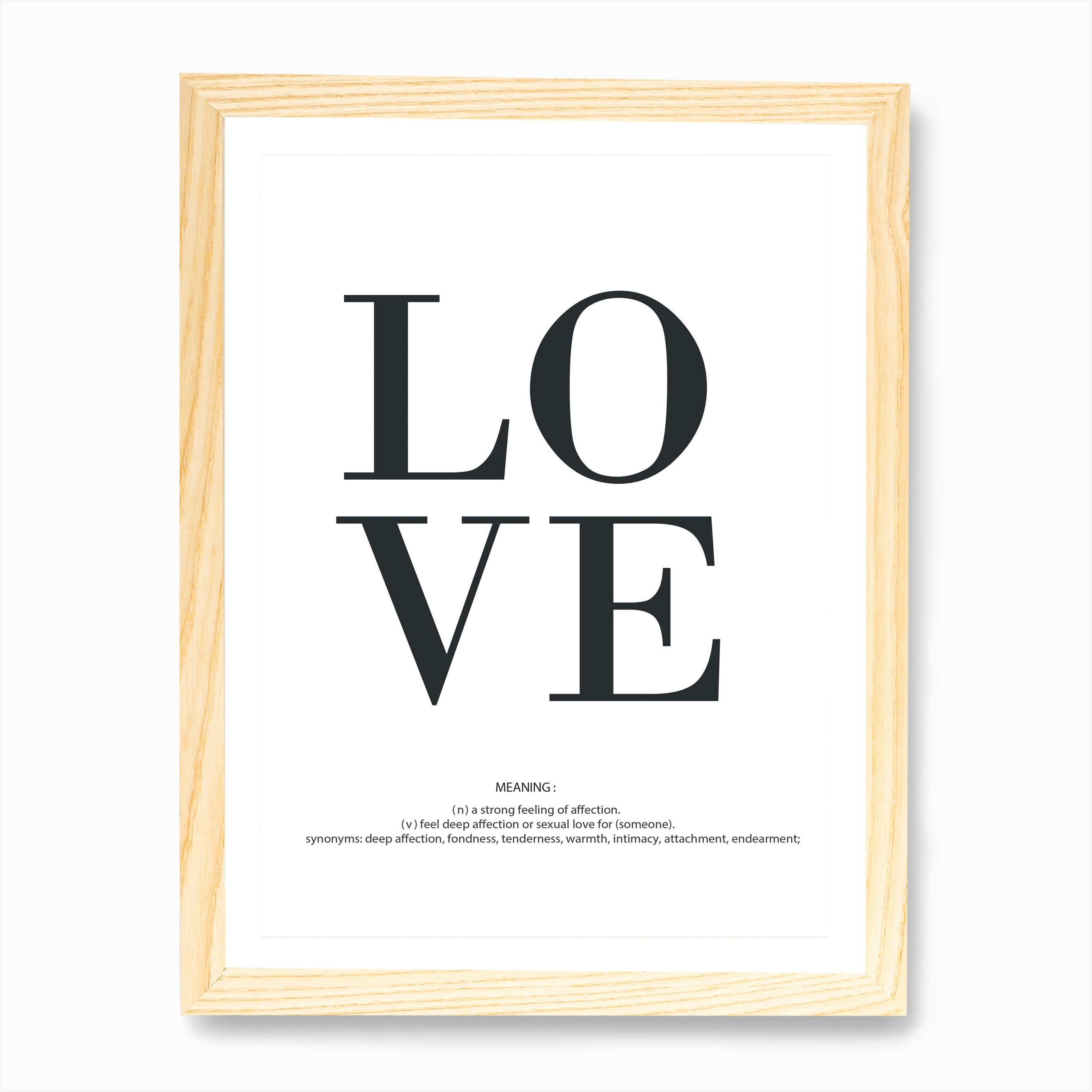 Love Meaning Wall Art Print Free Shipping Fy