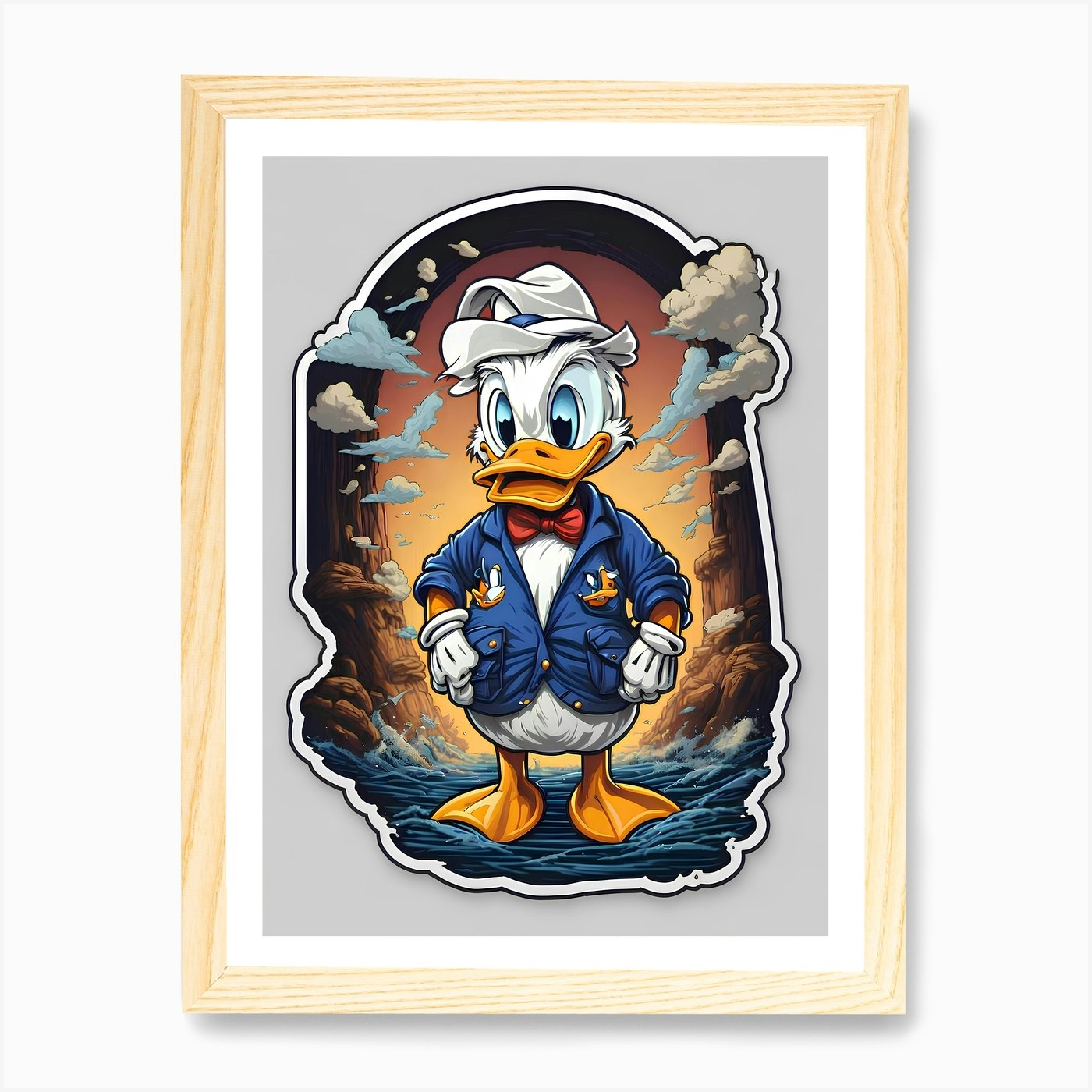 Donald Duck 6 Art Print Framed Wall Art Poster Canvas Print Picture - Picture 4 of 4