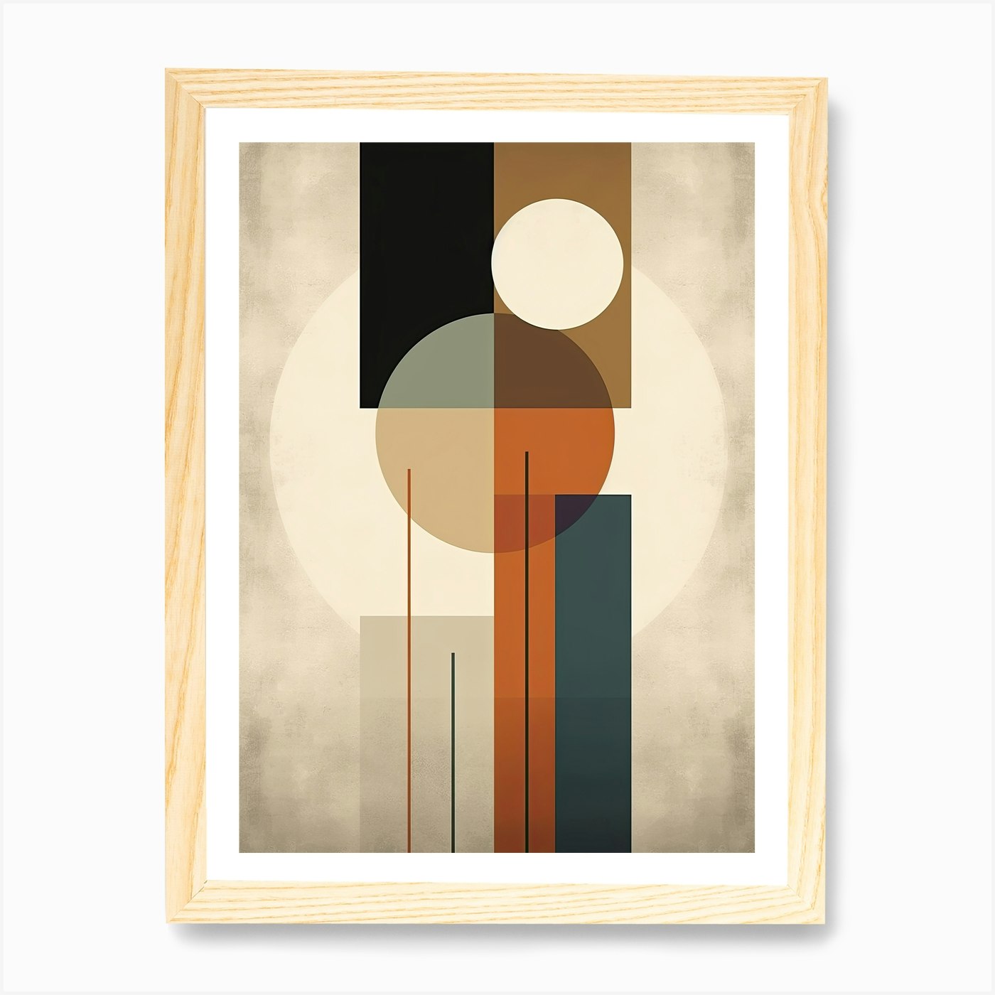 Sunset Serenity; Mid Century Boho H Framed Wall Art Poster Canvas Print Picture - Picture 4 of 4