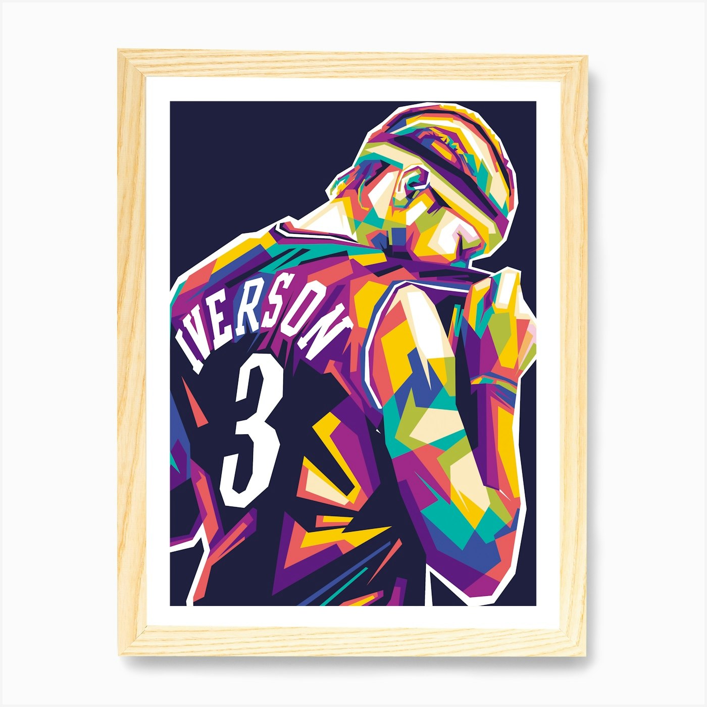 Allen Iverson Art Print Framed Wall Framed Wall Art Poster Canvas Print Picture