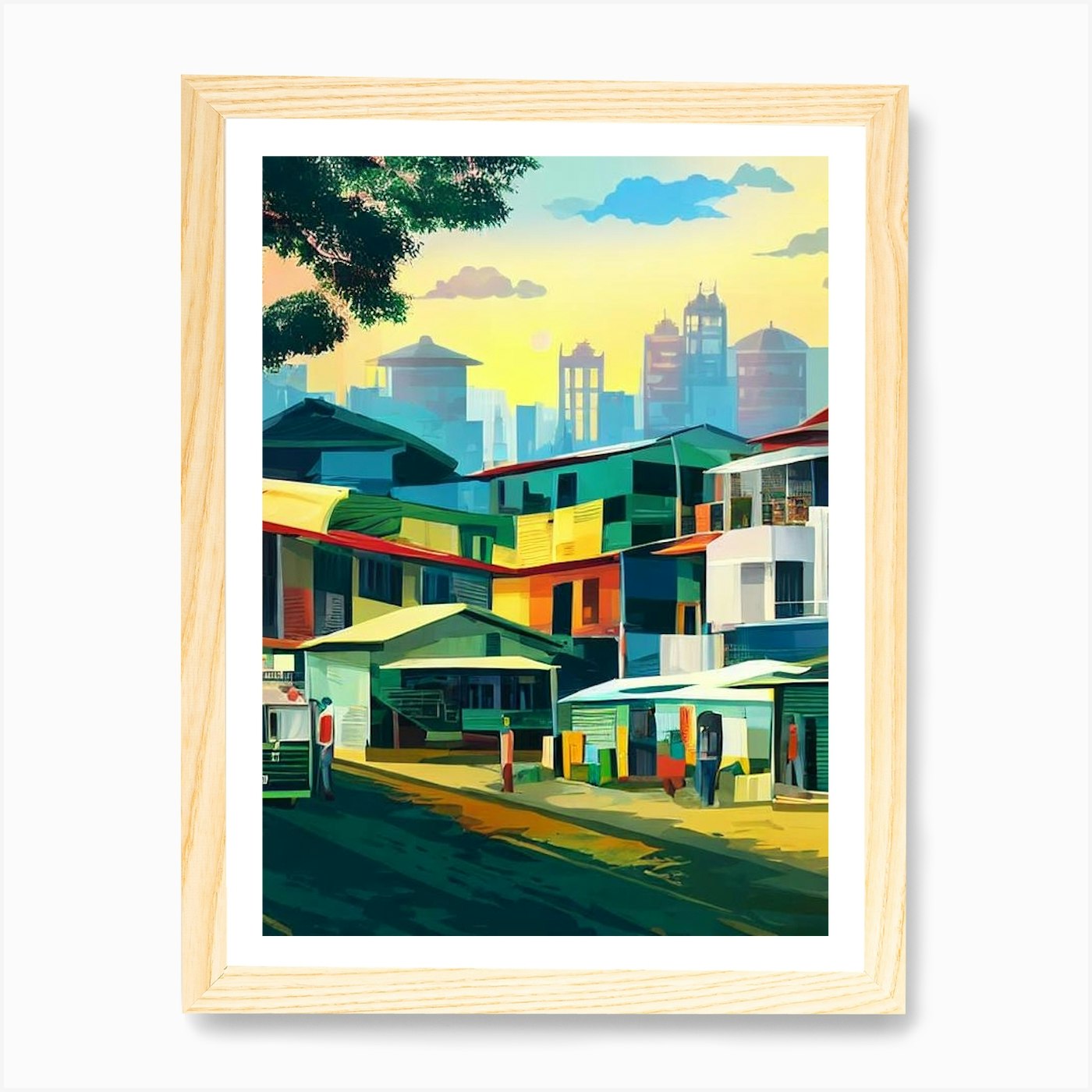 Port Of Dhaka Bangladesh Vintage Po Framed Wall Art Poster Canvas Print Picture - Picture 4 of 4