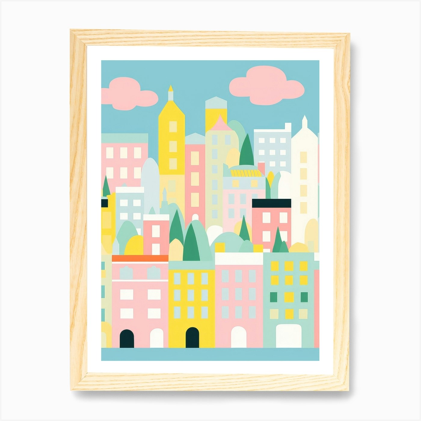 London, England Colourful View 1 Ar Framed Wall Art Poster Canvas Print Picture - Picture 4 of 4