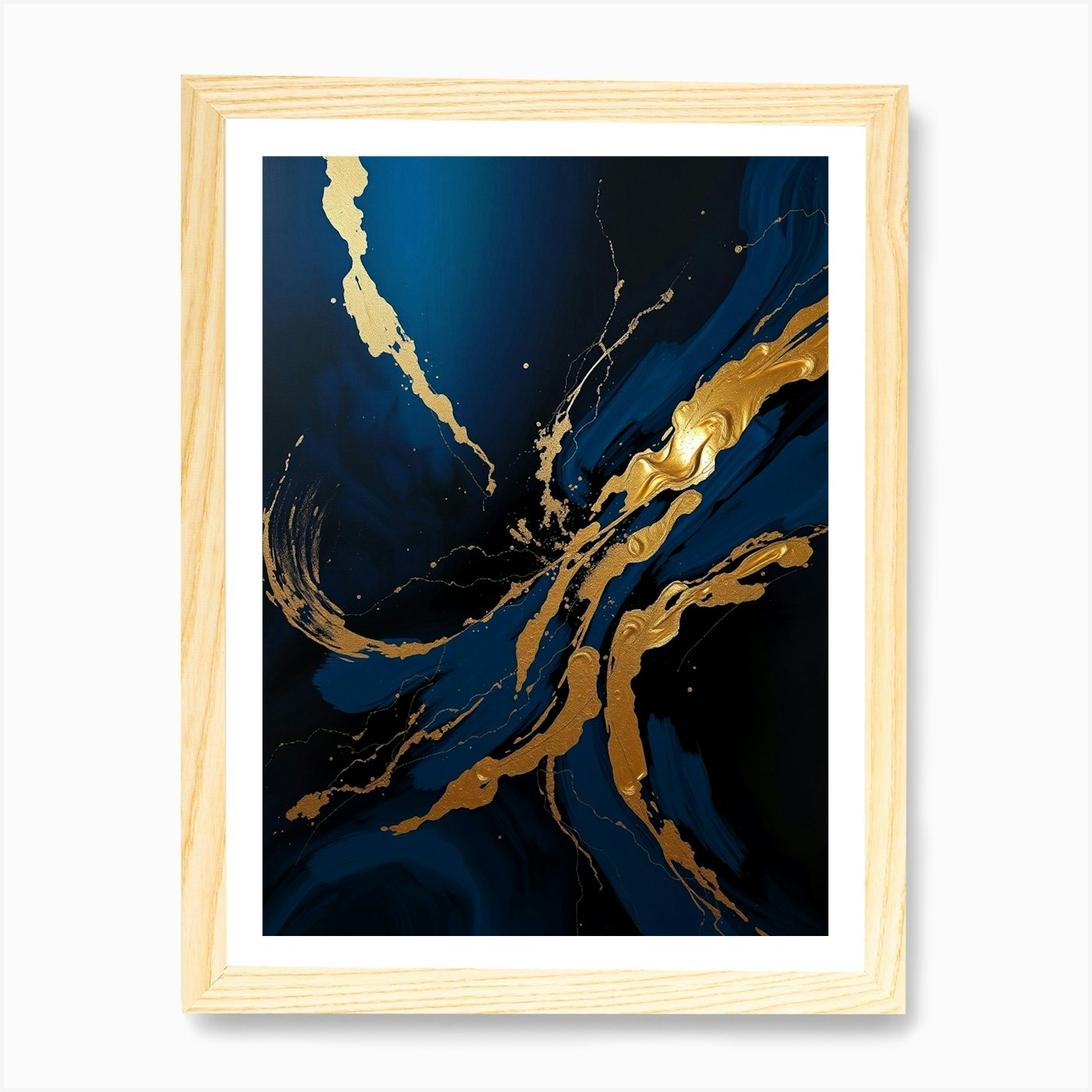 Póster arte de pared enmarcado abstracto fascinante Flux quick A lienzo impresión cuadro - Imagen 4 de 4