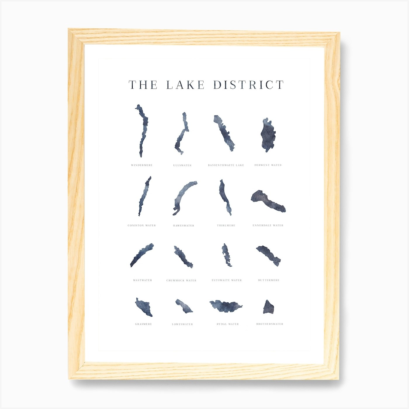 Lakes Of The Lake District Art Prin Framed Wall Art Poster Canvas Print Picture - Picture 4 of 4