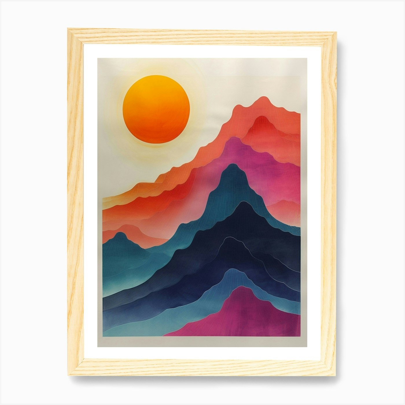 'Sunrise' 114 Art Print Framed Wall Art Poster Canvas Print Picture - Picture 4 of 4